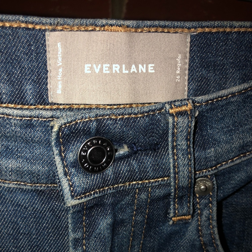 👖 EVERLANE HIGH WAIST STRAIGHT LEG WOMENS REG 26 JEAN - Picture 4 of 5